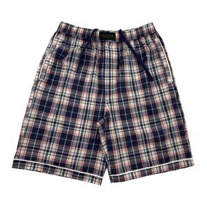 Ted Baker Men's Sleep Shorts Blue Red Plaid Boxer Style Pajama Shorts Medium